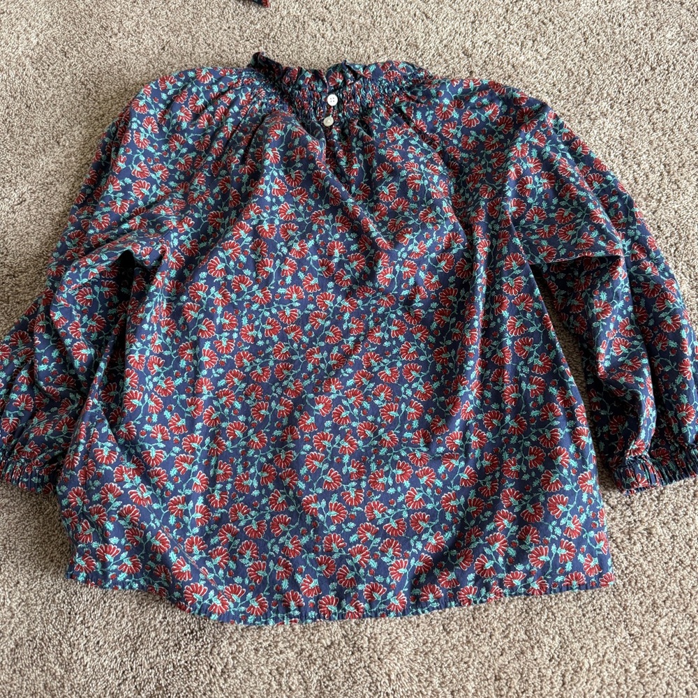 J.Crew Factory Floral Blouse w/ Matching Knot Headband Size Small - Picture 5 of 6